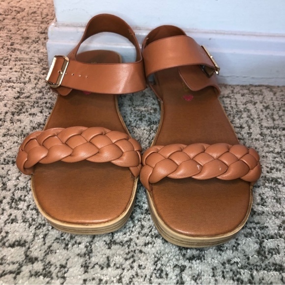 Steve Madden JDESTIND Tan Braided Strap & Adjustable Back Strap Size 5 - Picture 2 of 8